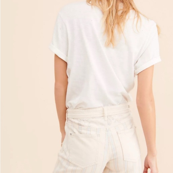 Pilcro High-Rise Striped Slim Denim Shorts 27 - Picture 3 of 7